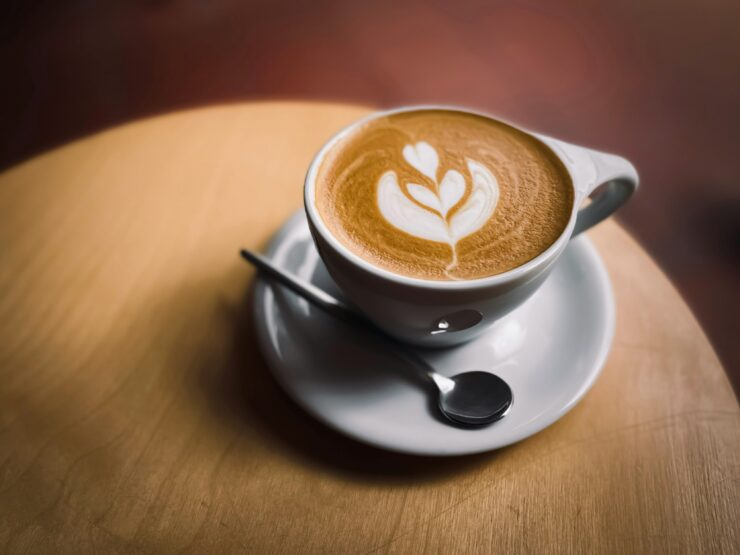 Coffee cup on table